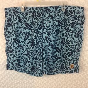 Tommy Bahama Blue Floral Swim Trunks EUC